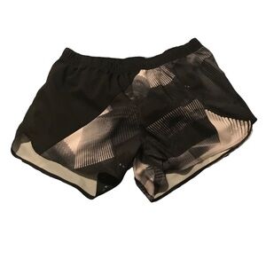 Reebok Speedwick Black & White Abstract Lined Athletic Women’s Size Large Shorts
